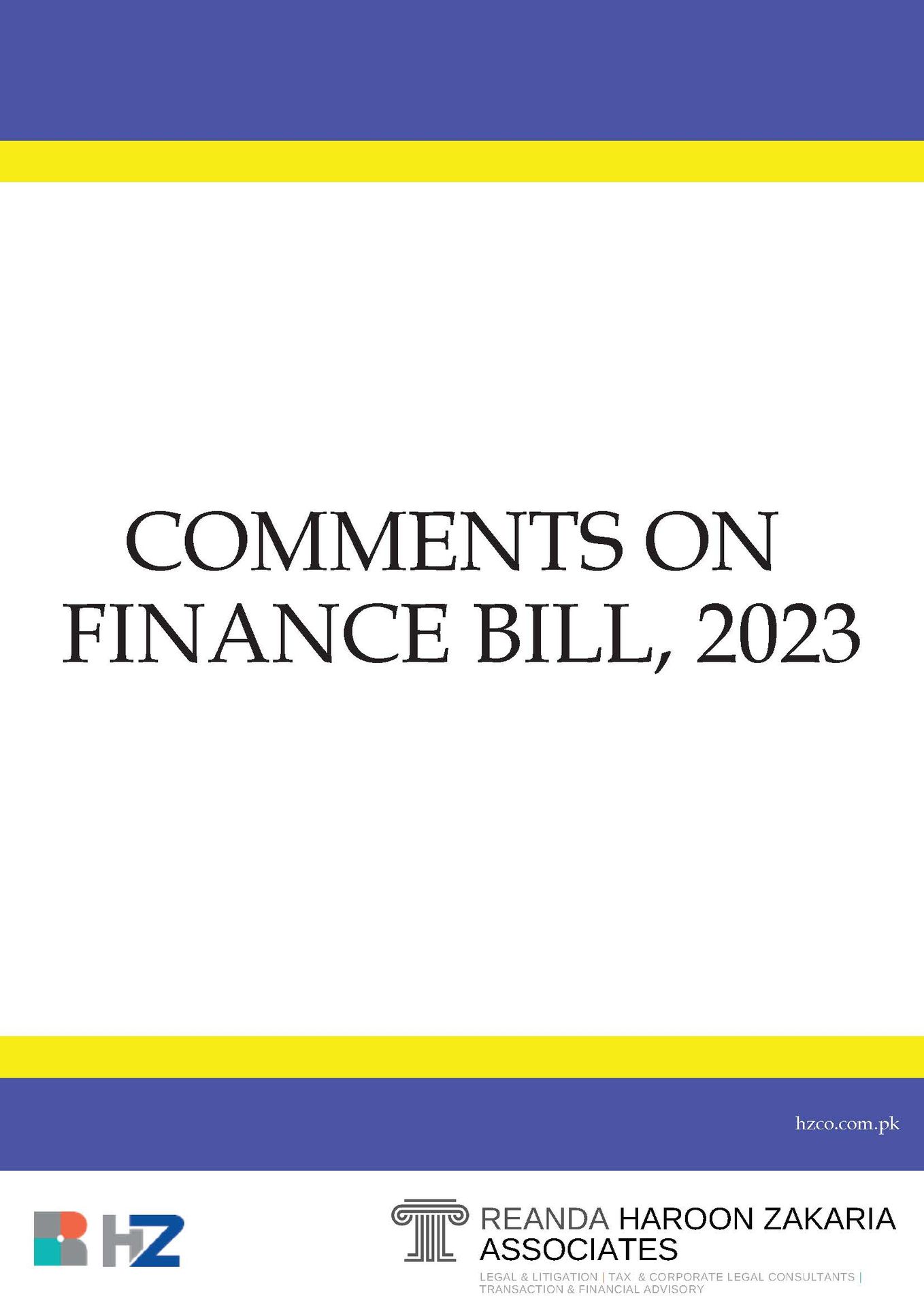 Comments on Finance Bill 2023